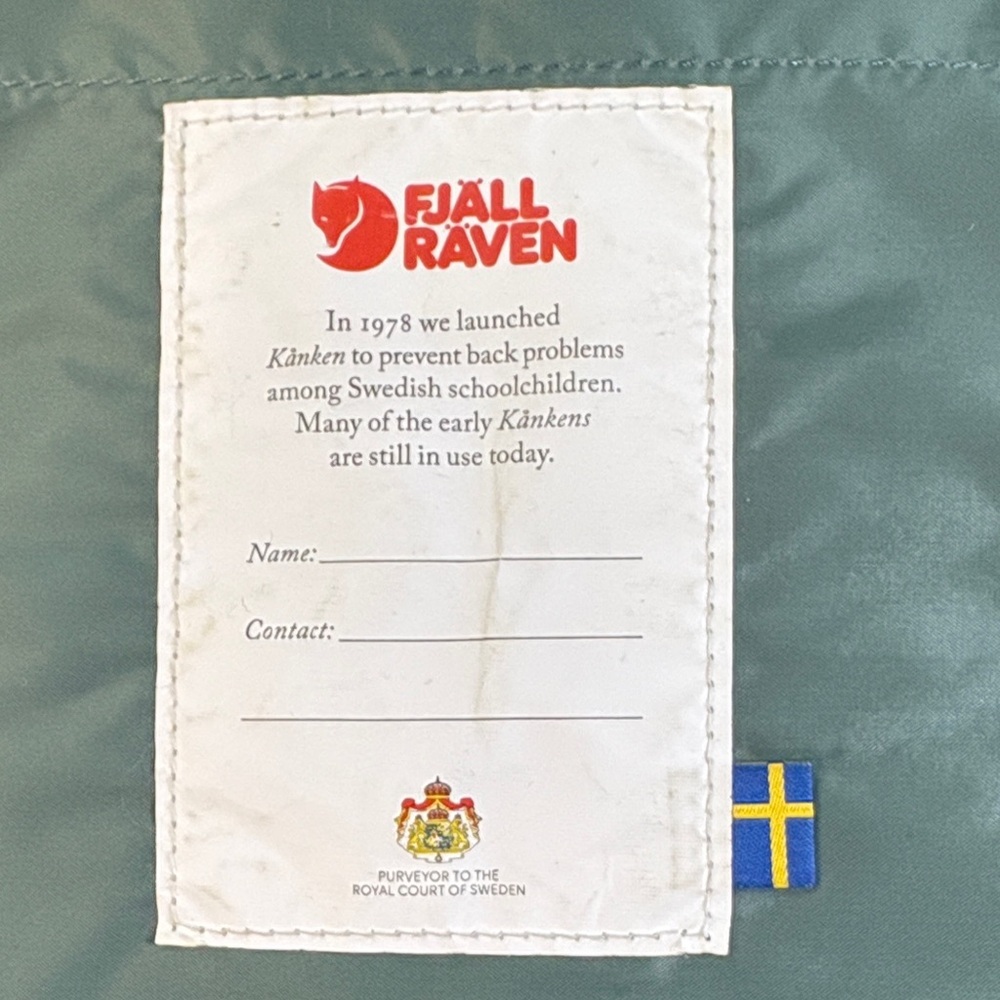 Fjallraven Kånken Backpack in Deep Green with Red Logo - Picture 3 of 13